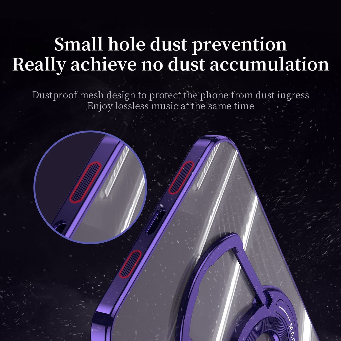 Magnetic Suction Bracket Electroplated Clear Protective iPhone Case