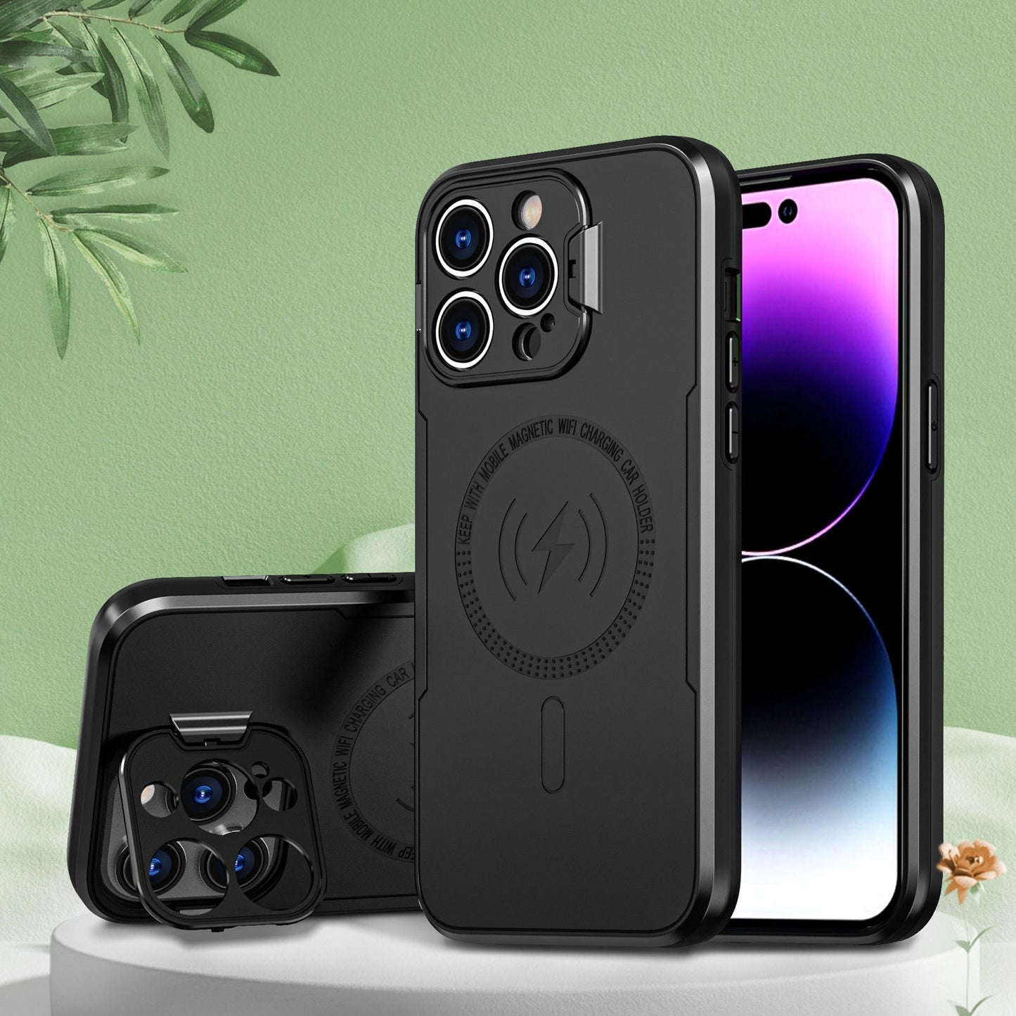 Magnetic Holder iPhone Case Lens All-Inclusive