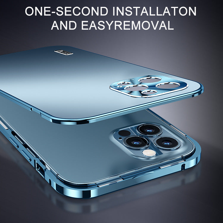 Magnetic Aluminum Alloy Metal Frame Phone Case For iPhone Series