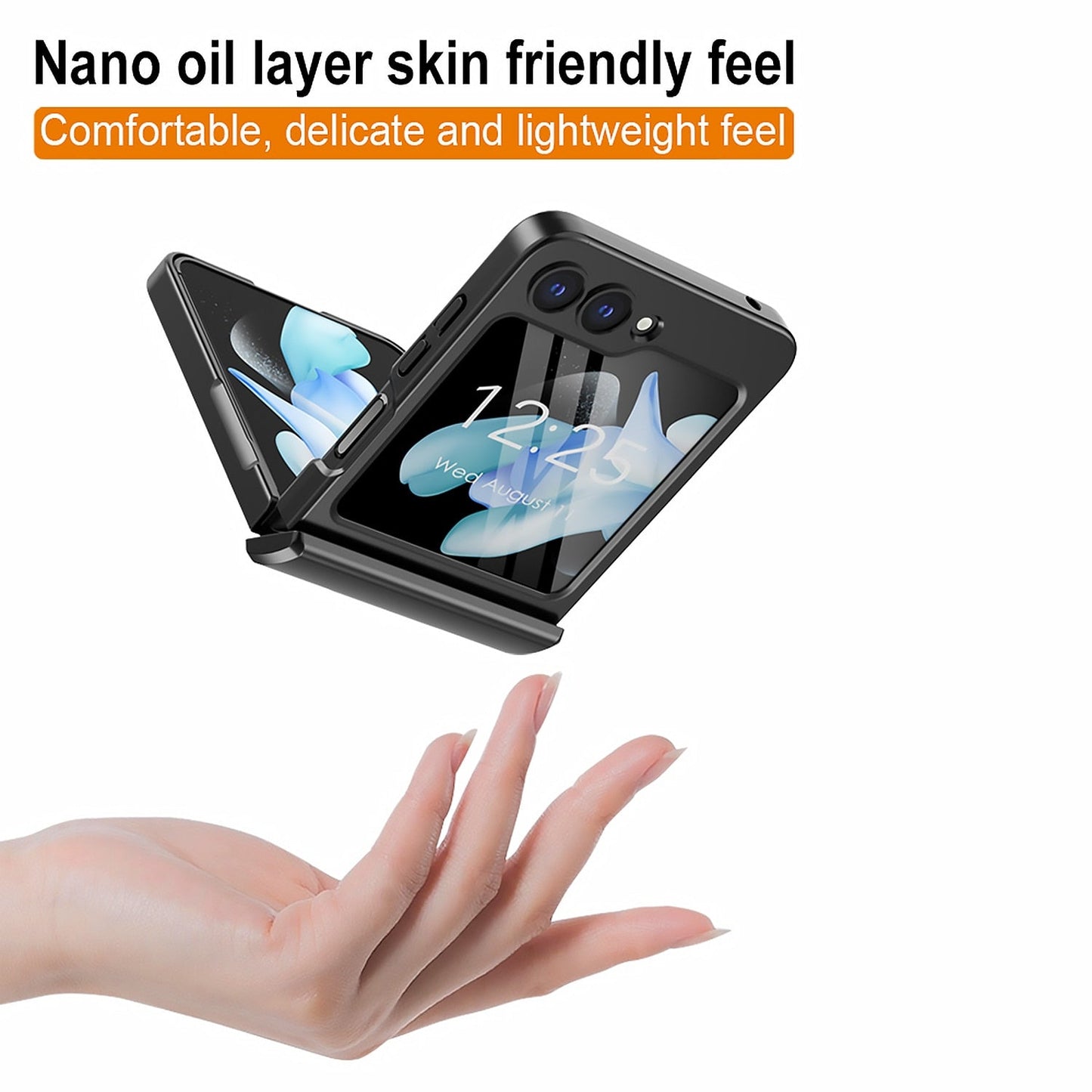 Full Protection Matte Case with Card Holder - Z Flip 5