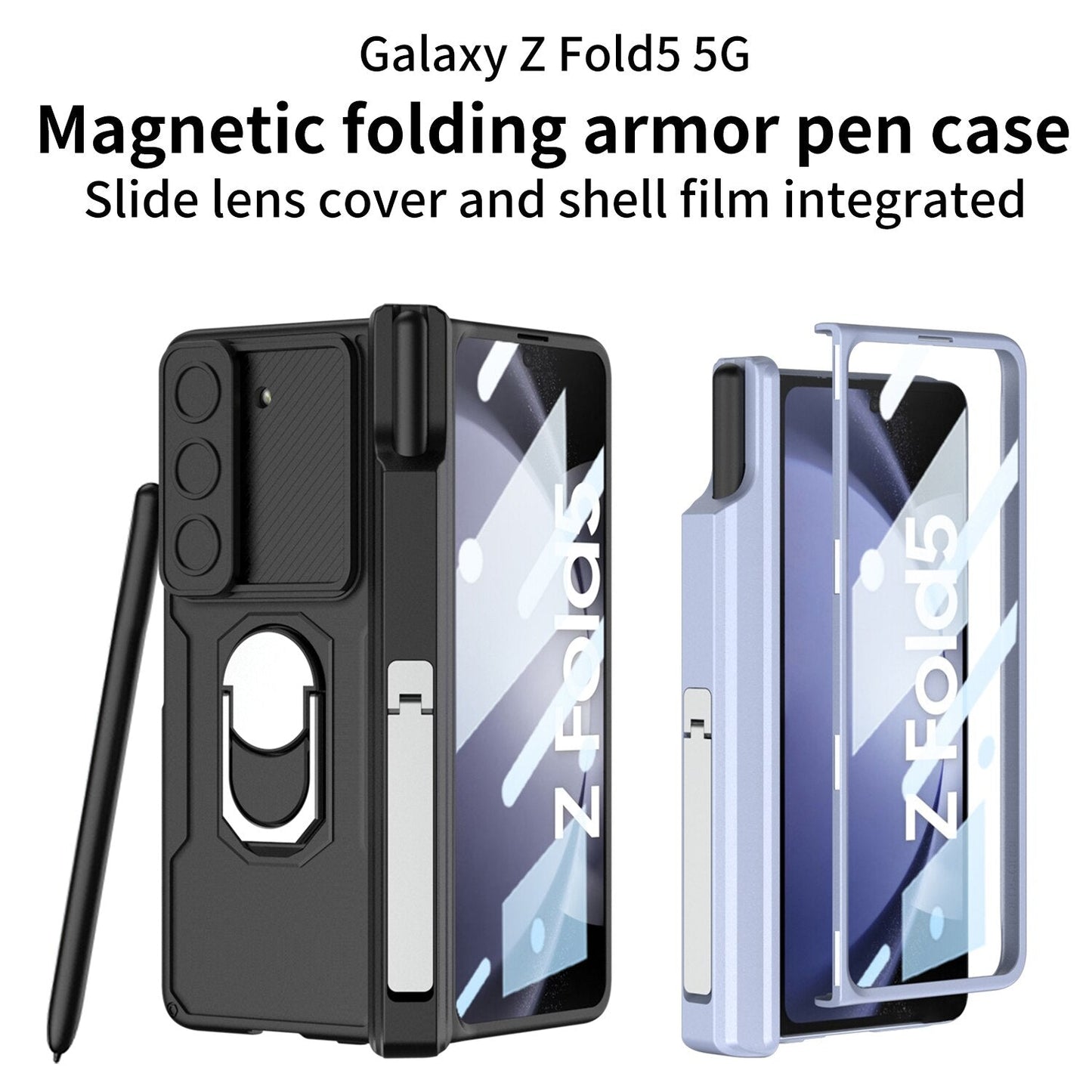 Shockproof Matte with Bracket & Pen Slot Holder - Z Fold 5