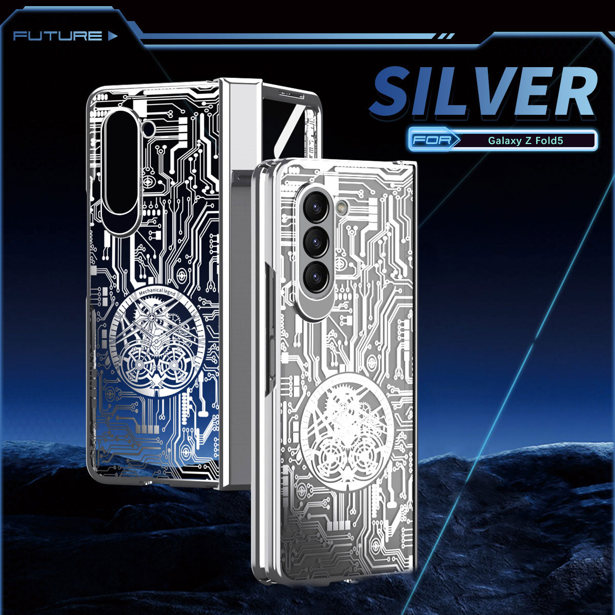 Electroplated Transparent Shockproof Cover- Z Fold 5