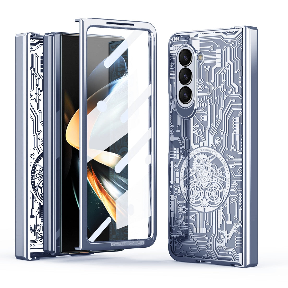 Electroplated Transparent Shockproof Cover- Z Fold 5