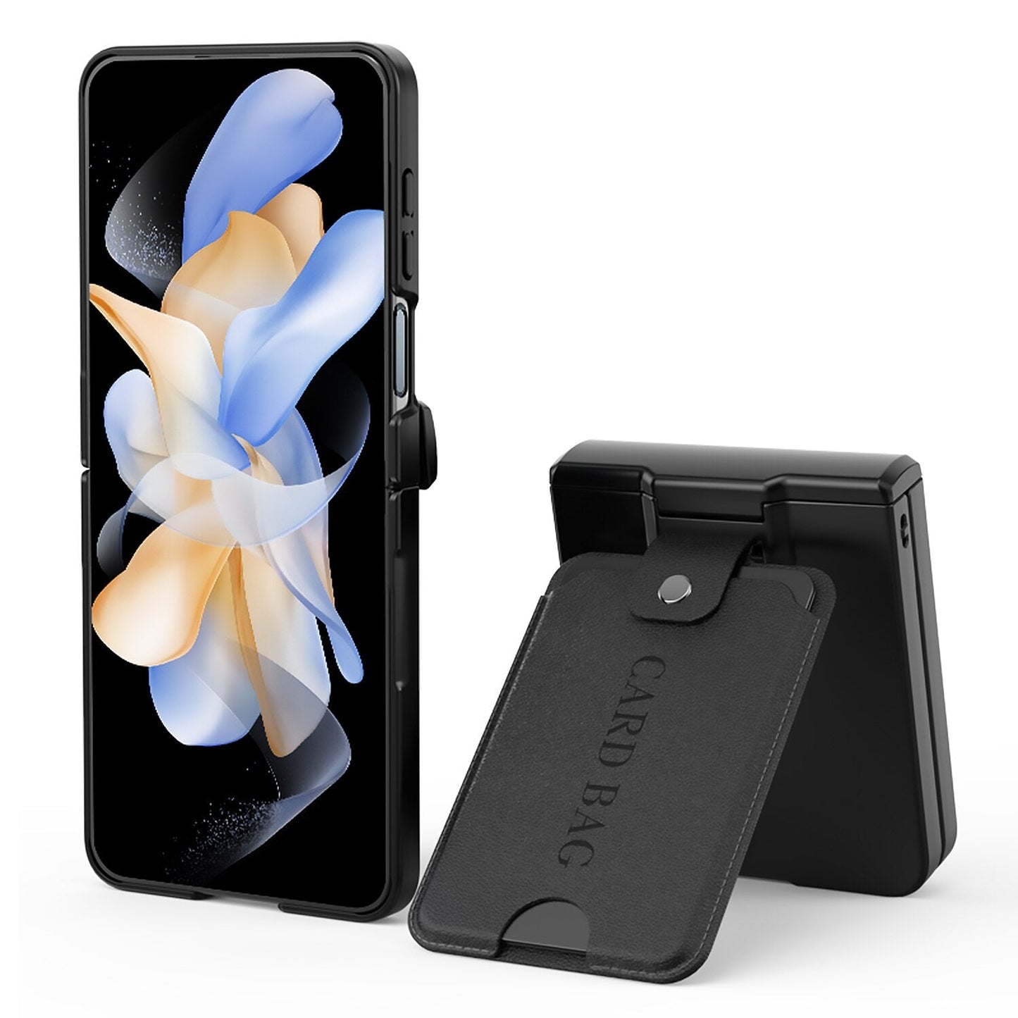 Full Protection Matte Case with Card Holder - Z Flip 5