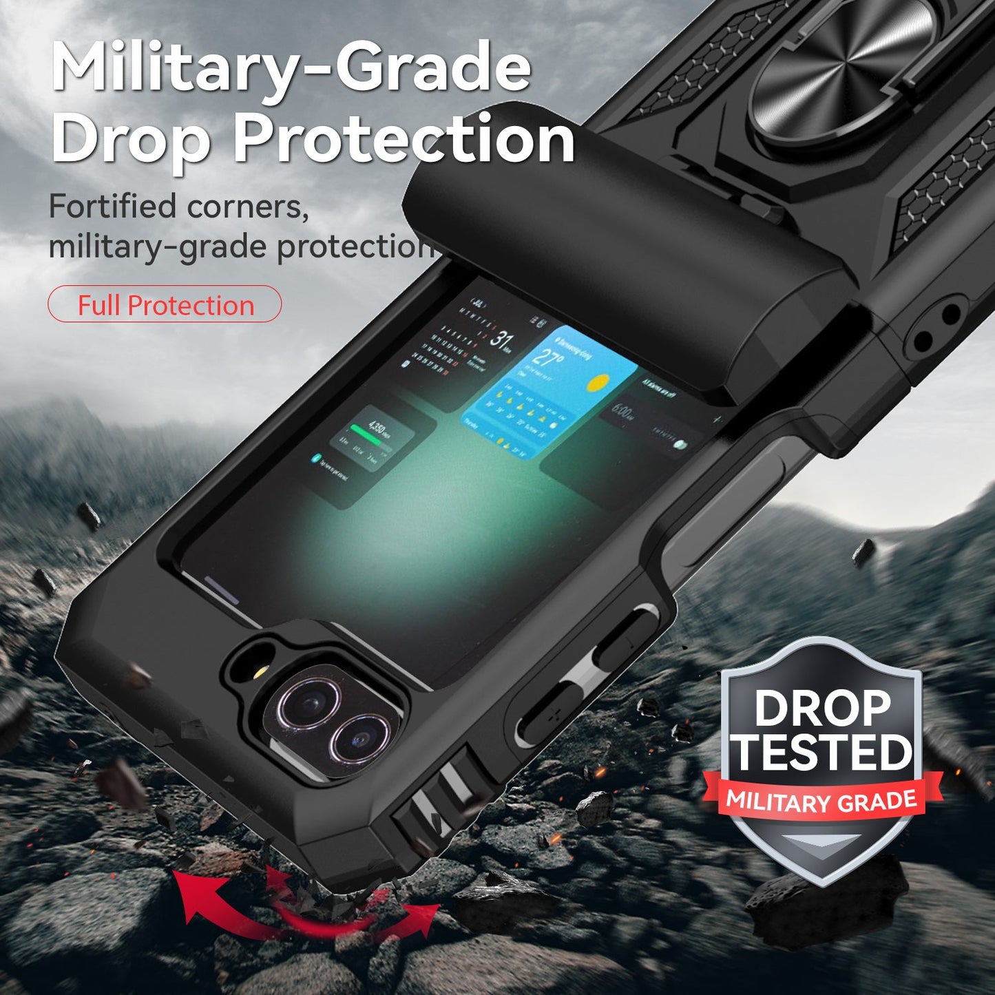 Military Z Flip 6 Grade Case