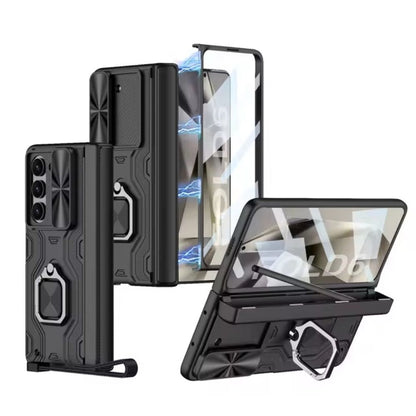 Metal Ring Z Fold 6  Stand Lanyard Pen Case