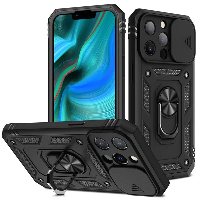 Slide Case for iPhone 16-14 Pro Max - Shockproof & MagSafe