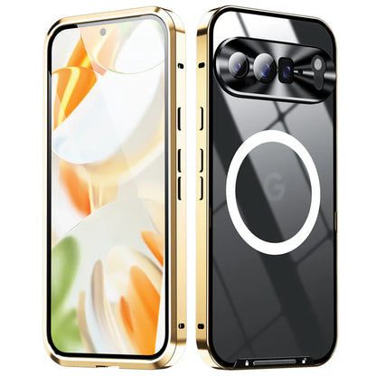 Magnetic Transparent Pixel 9, 8 Series  Shockproof Case with Metal Armor & MagSafe