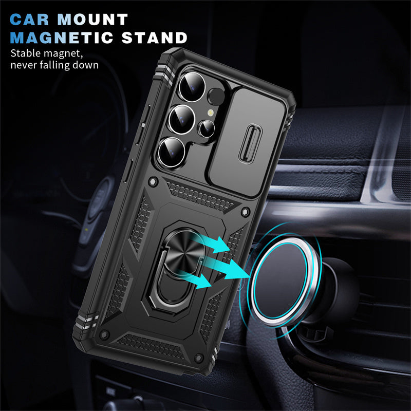 TitanArmor S25 Ultra – 360° Full-Protection Case with Magnetic Ring Stand