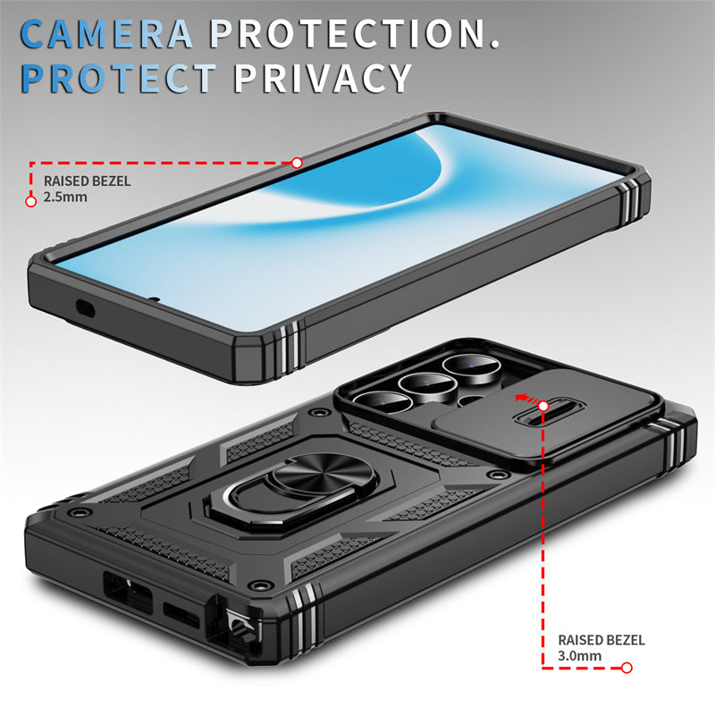 TitanArmor S25 Ultra – 360° Full-Protection Case with Magnetic Ring Stand