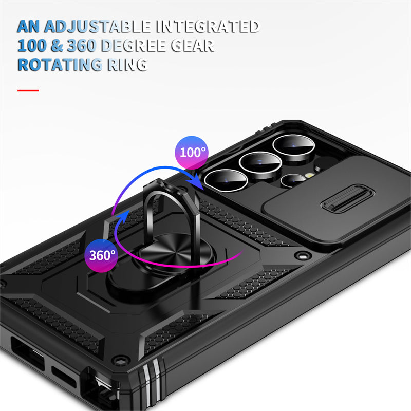 TitanArmor S25 Ultra – 360° Full-Protection Case with Magnetic Ring Stand