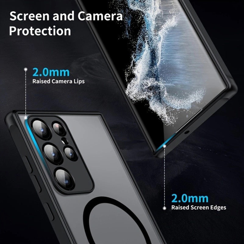 MagGlide S25 Ultra – Translucent Magnetic Case with Slim Kickstand