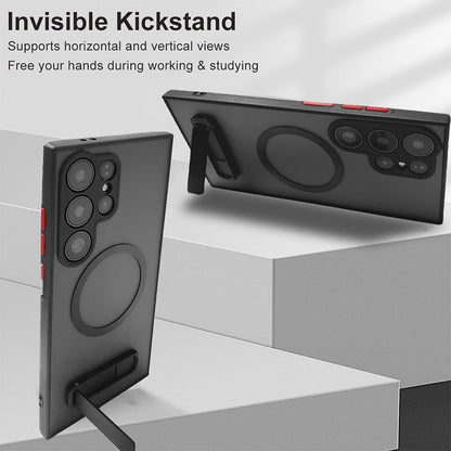 MagGlide S25 Ultra – Translucent Magnetic Case with Slim Kickstand