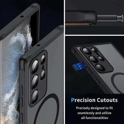 MagGlide S25 Ultra – Translucent Magnetic Case with Slim Kickstand