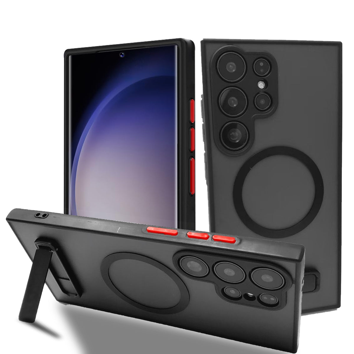 MagGlide S25 Ultra – Translucent Magnetic Case with Slim Kickstand
