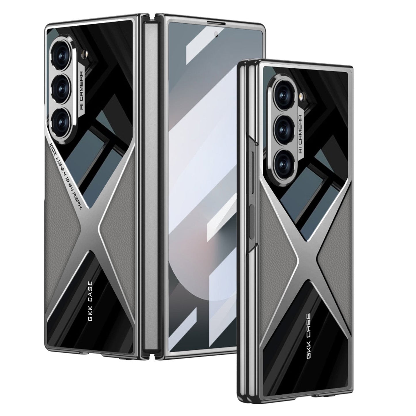 Elite Z Fold 6 PU Leather Electroplated Case
