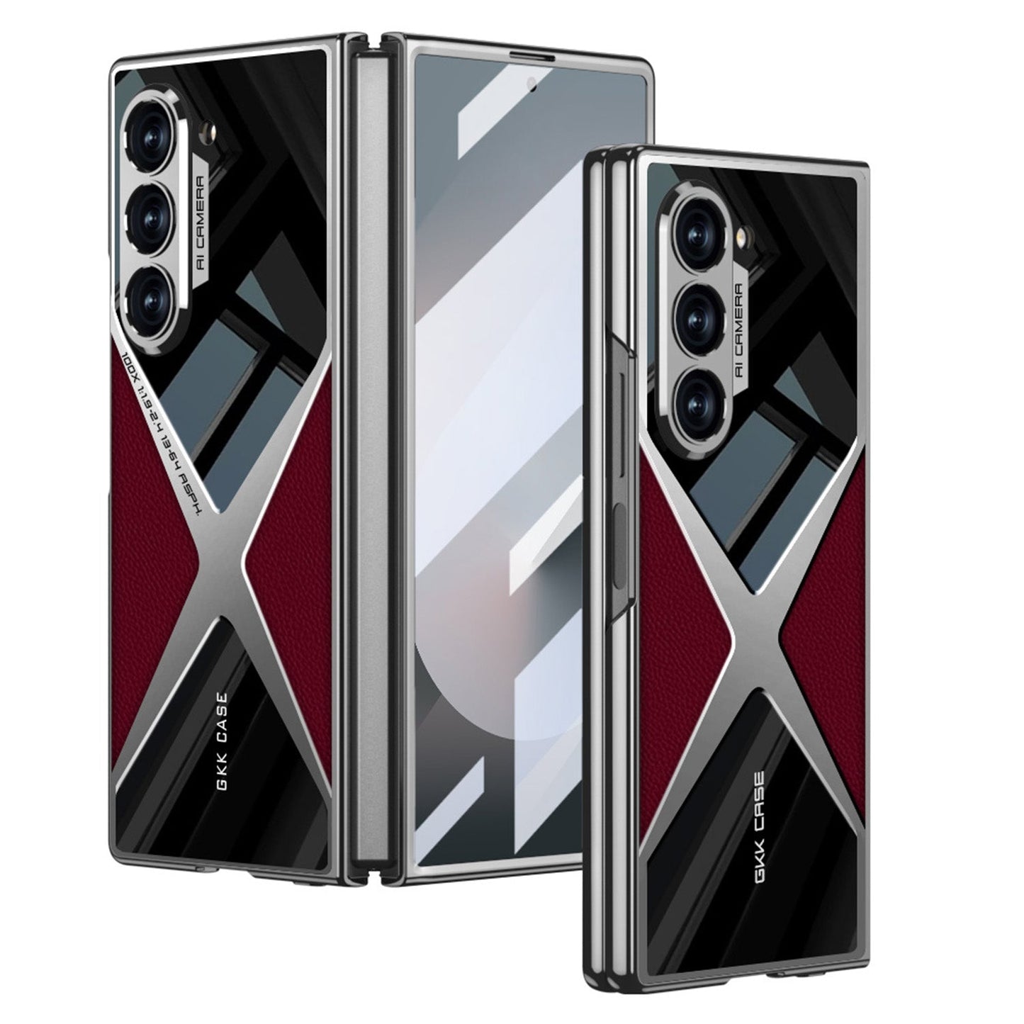 Elite Z Fold 6 PU Leather Electroplated Case