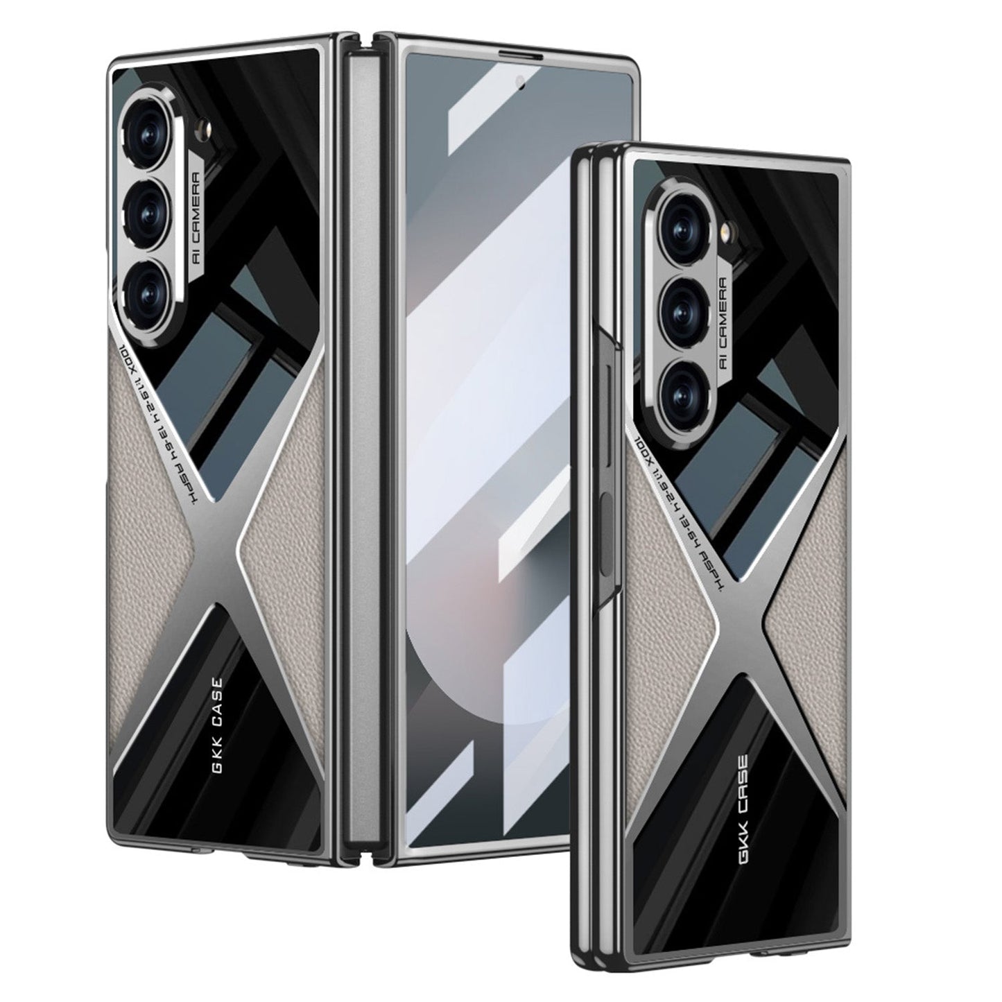 Elite Z Fold 6 PU Leather Electroplated Case