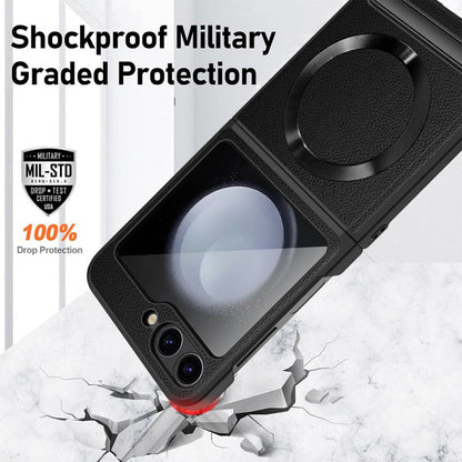Leather Hinge Magnetic Kickstand Z Flip 6 Case