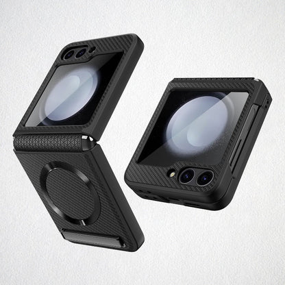 Leather Hinge Magnetic Kickstand Z Flip 6 Case