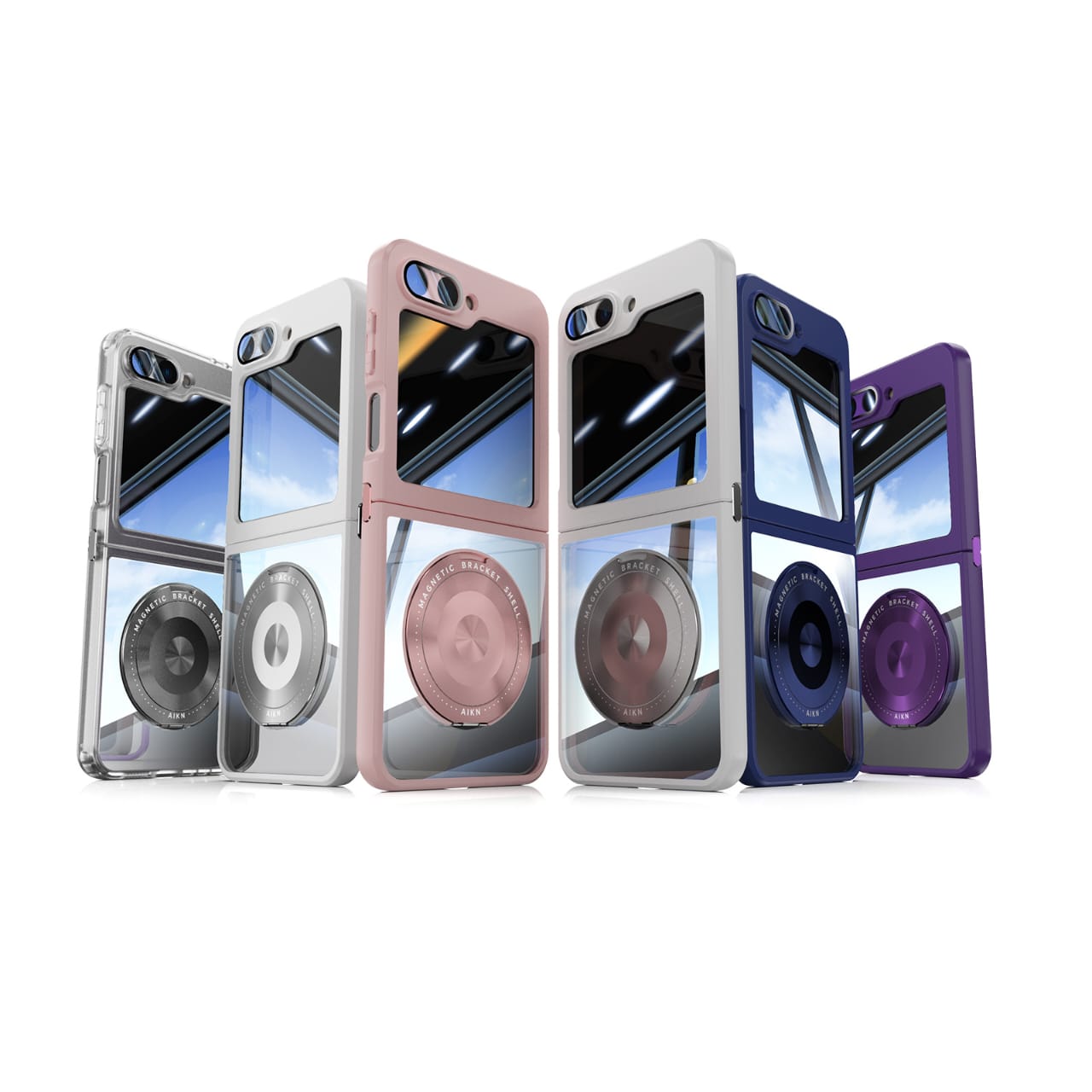 MagFlex Z Flip 6 – Magnetic Metal Case with Kickstand, Screen Protection & MagSafe
