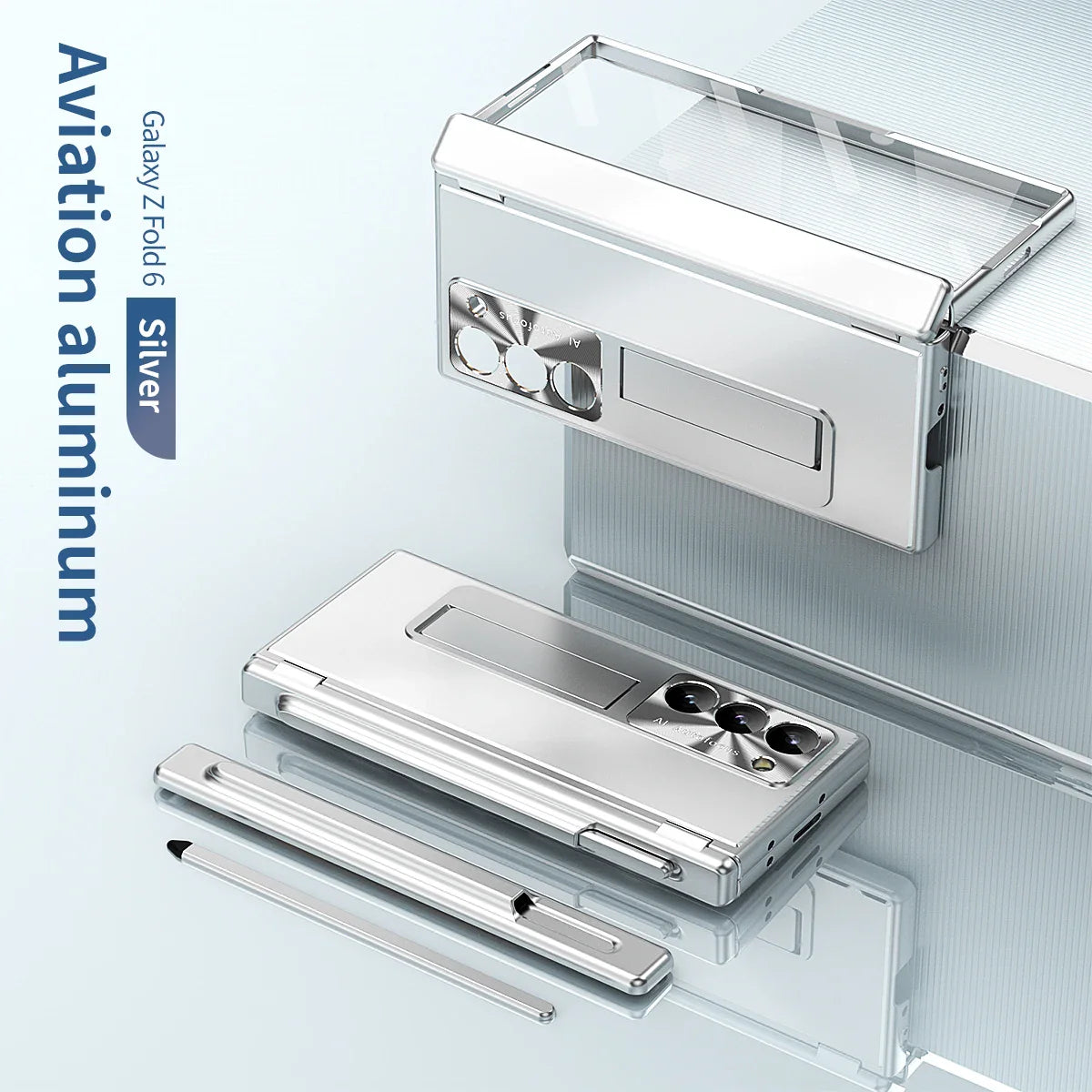 Armor Z Fold 6,5,4 Magnetic Hinge Kickstand & Full Protection Case