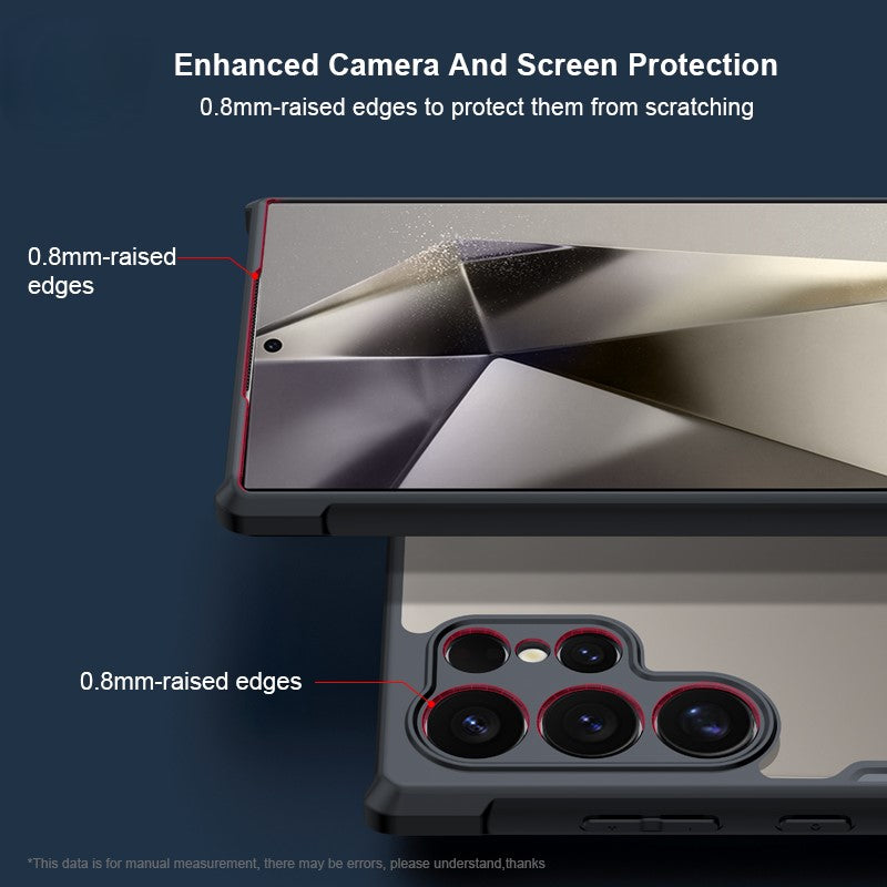 ClearShield X S25 Ultra – MagSafe-Ready Transparent Case with Airbag Protection & 360° Stand