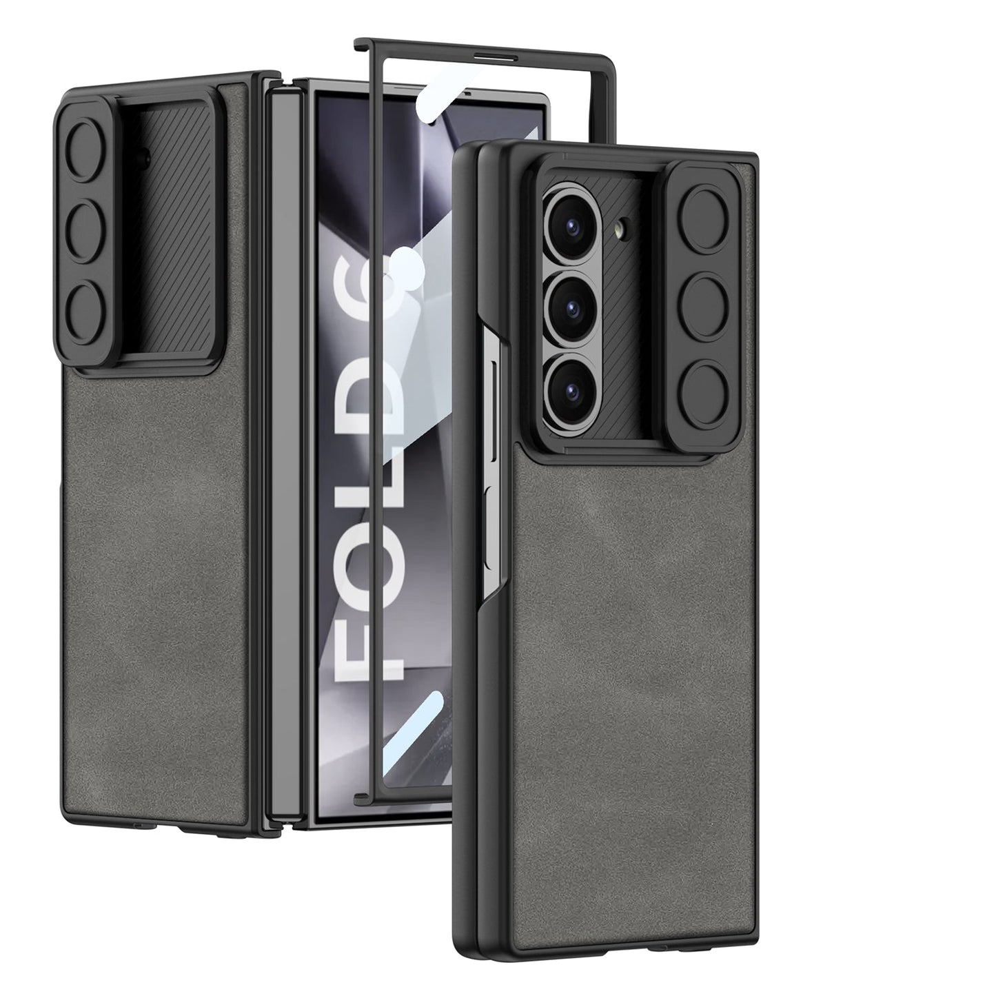 Armor Z Fold 6 PU Leather Shockproof Case