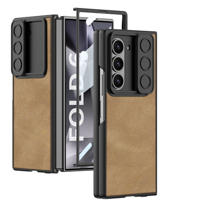 Armor Z Fold 6 PU Leather Shockproof Case