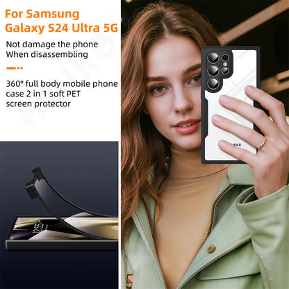 FlexGuard S25 Ultra – Full-Body Shockproof Silicone Case with Screen Protection