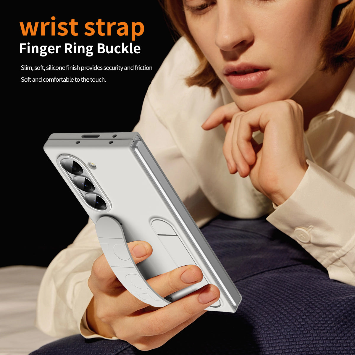 Elastic Strap Z Fold 6, 5 and 4 Elastic Strap,  Kickstand Case