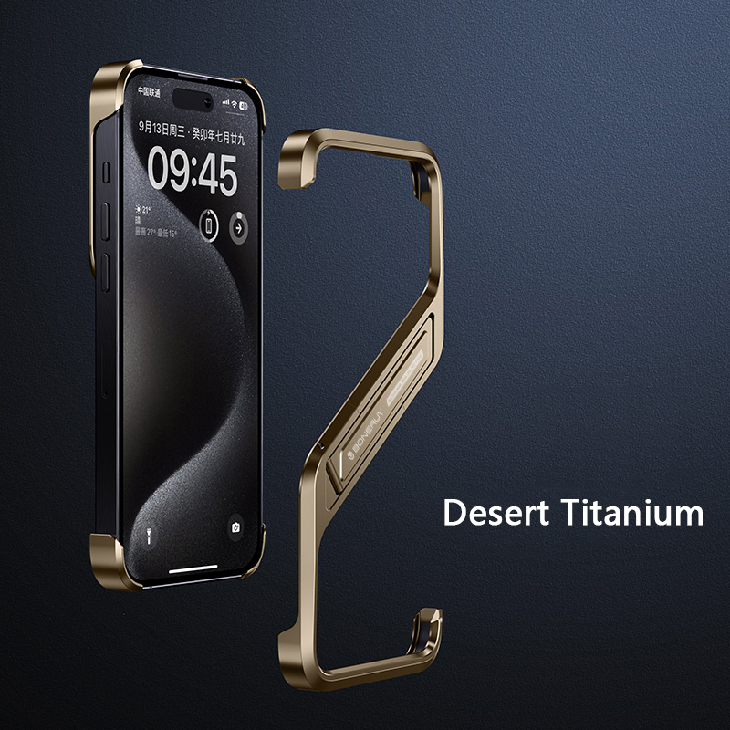 Aluminum  iPhone 16, 15, 14 Pro Max Heat Dissipation & Invisible Kickstand Case