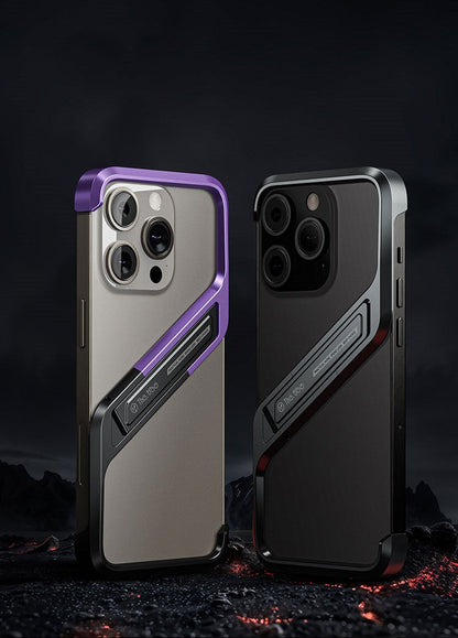 Aluminum  iPhone 16, 15, 14 Pro Max Heat Dissipation & Invisible Kickstand Case
