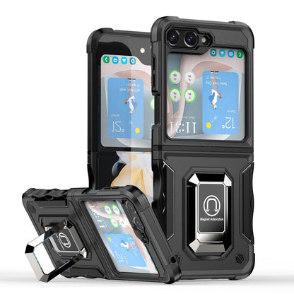Defender Z Flip 6, 5, 4, 3 Defender Case Military-Grade with Magnetic Stand