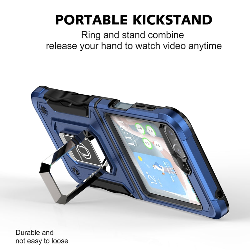 Defender Z Flip 6, 5, 4, 3 Defender Case Military-Grade with Magnetic Stand