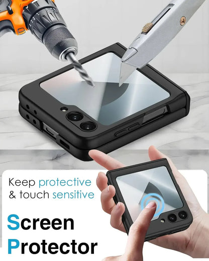Stylus Shield Z Flip 6, 5 Case with HD Screen Protection