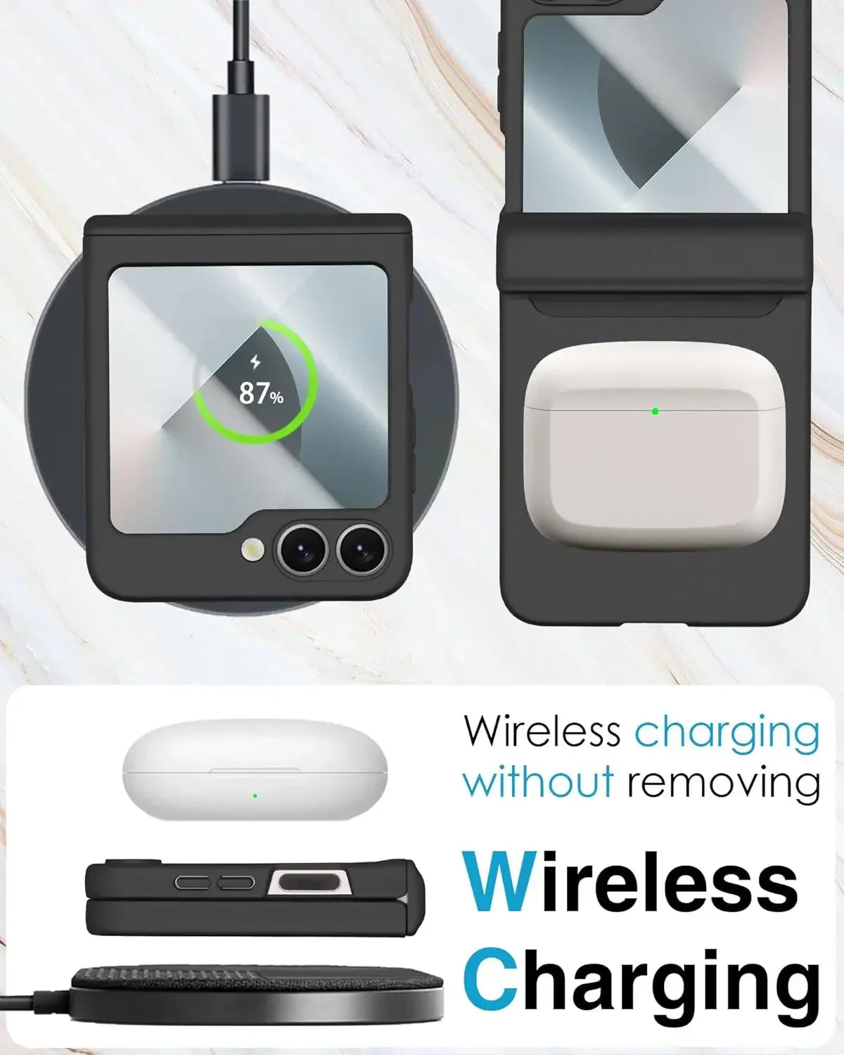 Stylus Shield Z Flip 6, 5 Case with HD Screen Protection