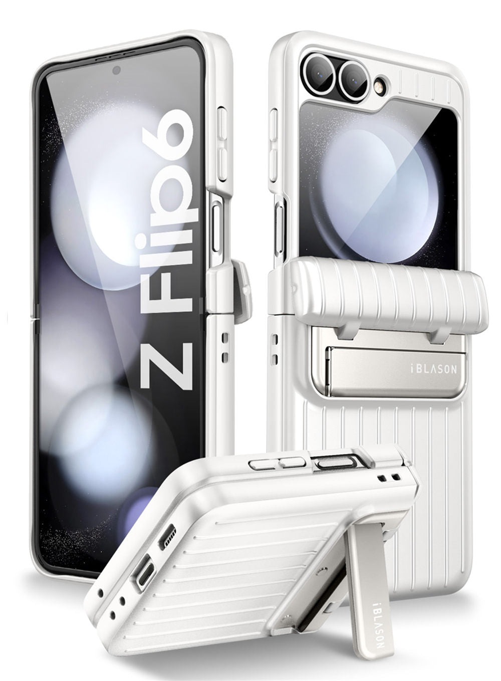 Rugged  Z Flip 6, 5 - Screen Protector & Kickstand Case