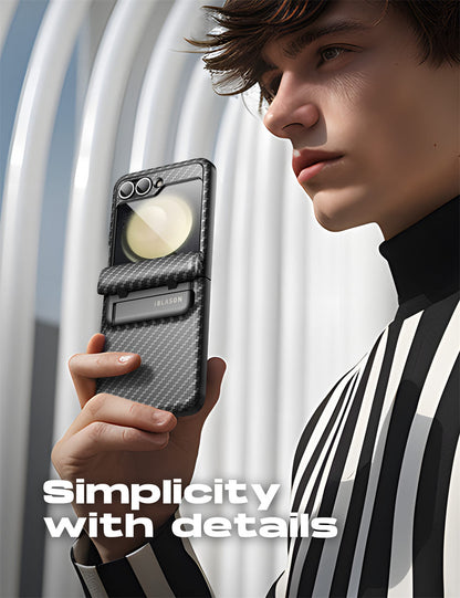 Rugged  Z Flip 6, 5 - Screen Protector & Kickstand Case