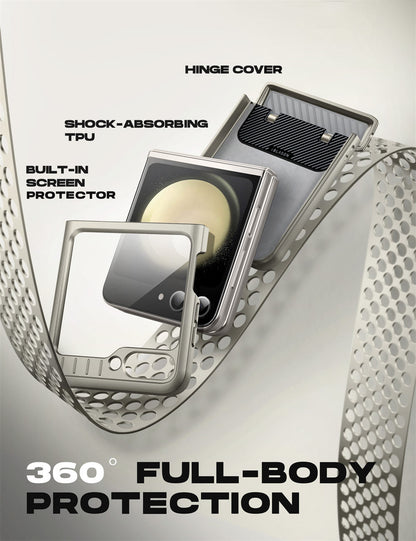 Rugged  Z Flip 6, 5 - Screen Protector & Kickstand Case