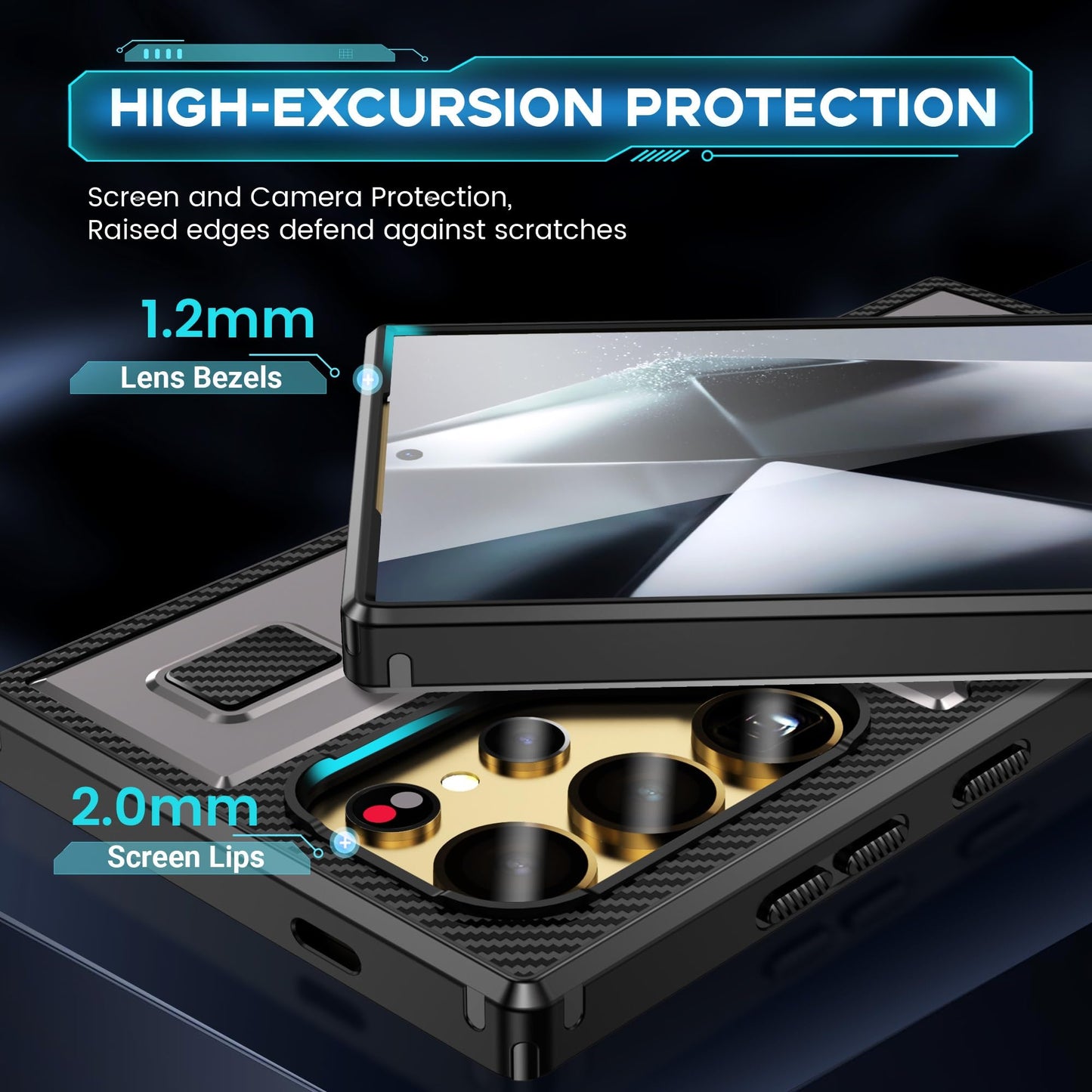 TitanRing S25 Ultra – Military-Grade Magnetic Kickstand Case