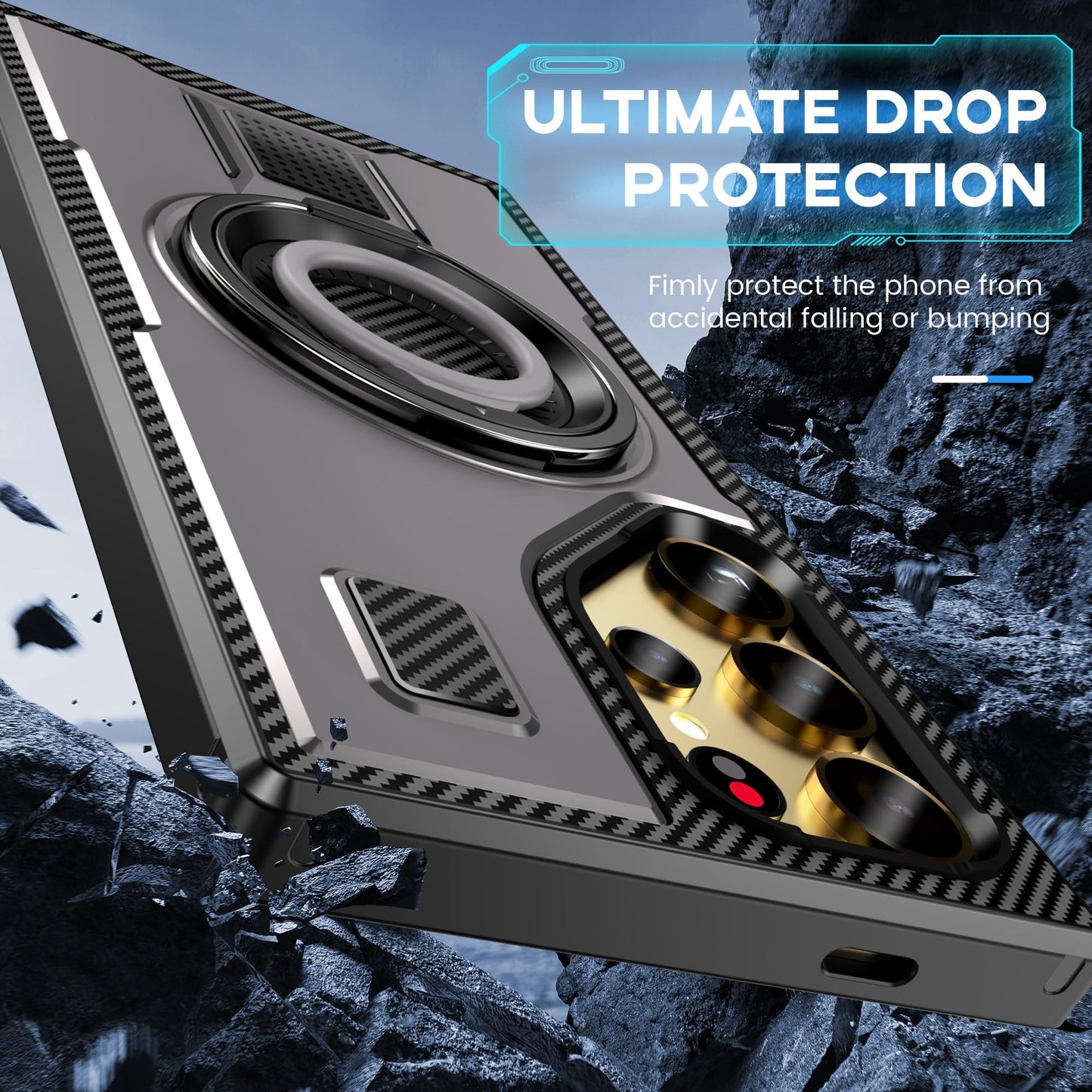 TitanRing S25 Ultra – Military-Grade Magnetic Kickstand Case