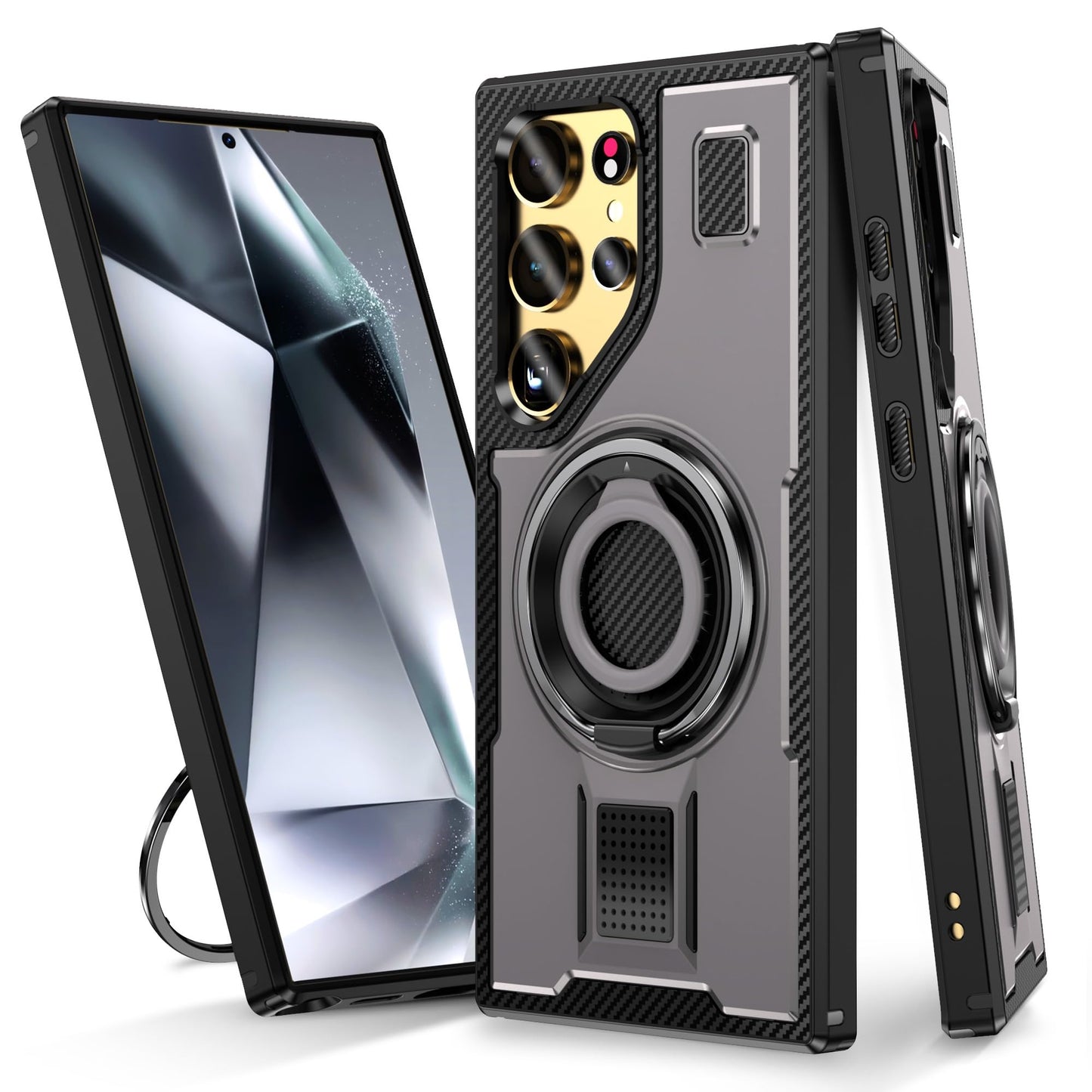 TitanRing S25 Ultra – Military-Grade Magnetic Kickstand Case