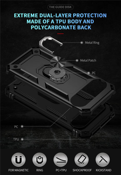 Armor Pixel 9 Shockproof Magnetic Ring Case with Kickstand