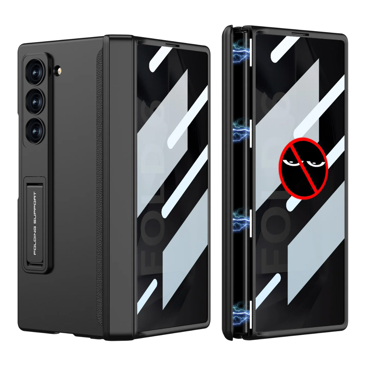 Anti-Peep Z Fold 6 Case 360° Full Protection ,Magnetic Hinge