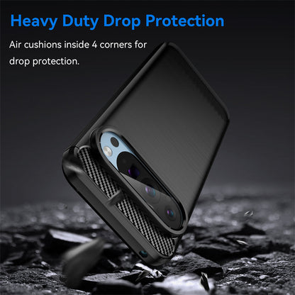 Carbon Shockproof Case for Pixel 9 Pro, Pixel 9 Pro XL - Drop Protection & Soft TPU