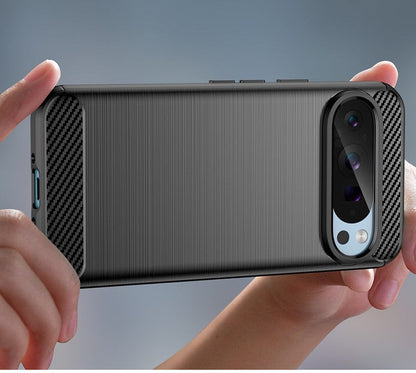 Carbon Shockproof Case for Pixel 9 Pro, Pixel 9 Pro XL - Drop Protection & Soft TPU