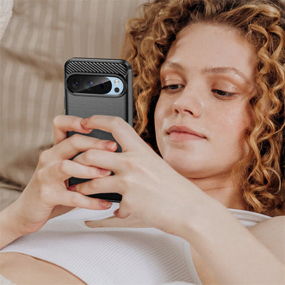 Carbon Shockproof Case for Pixel 9 Pro, Pixel 9 Pro XL - Drop Protection & Soft TPU