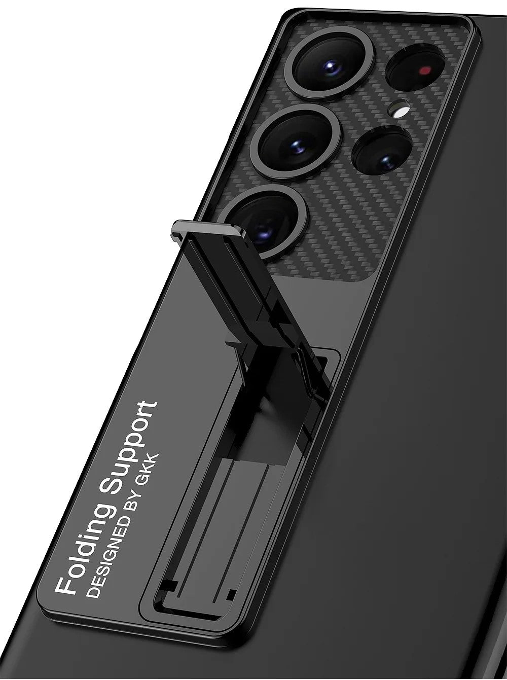 GlacierShield S25 Ultra – Electroplated Clear Case with Kickstand & Shockproof Protection