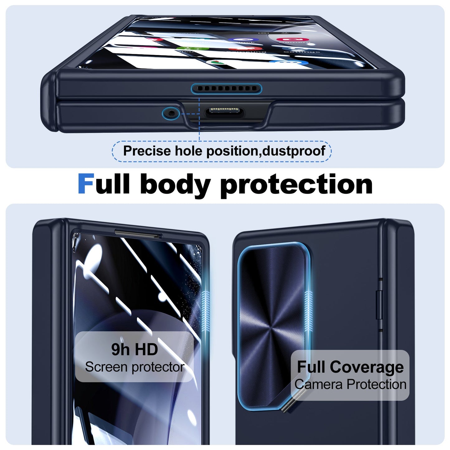 EcoShield Z Fold 6 – Recyclable Slim Case with Hinge Protection & Camera Kickstand